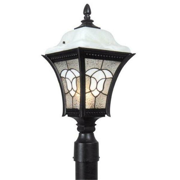 Abington Estate Post Mount Light-Black F-4980-BLK